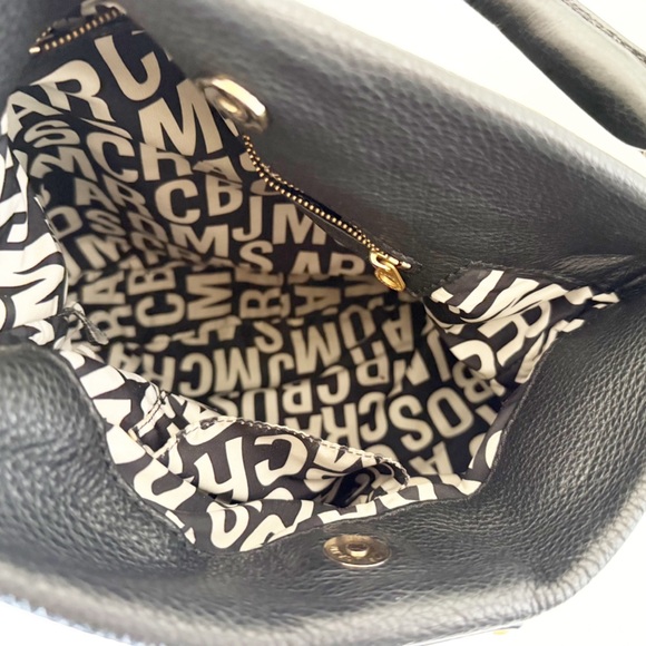 Marc By Marc Jacobs Bag Classic Q Hillier Pebbled Leather Hobo Minimalist Black - Picture 9 of 16